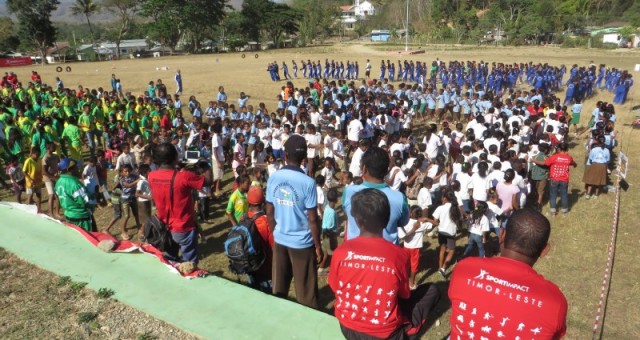 Press release – Over six hundred children gathered to play sports in Aileu